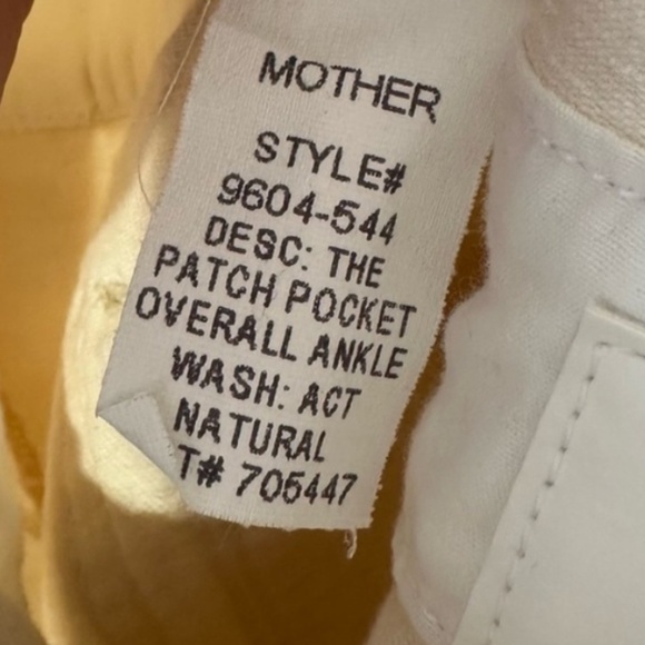 Mother The Patch Pocket Overalls In Act Natural - Picture 6 of 6